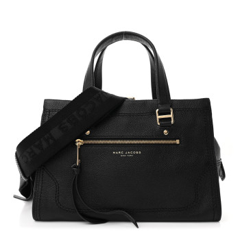 MARC JACOBS Textured Calfskin Cruiser Satchel Black