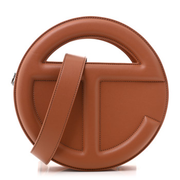 TELFAR Vegan Leather Round Circle Bag Tan