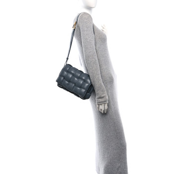 BOTTEGA VENETA Nappa Maxi Intrecciato Padded Cassette Crossbody Bag Thunder
