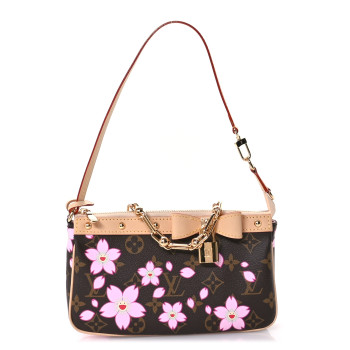 LOUIS VUITTON LV X TM Monogram Pochette Accessories Sakura Brown