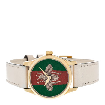 GUCCI Stainless Steel Calfskin 27mm Le Marché Des Merveilles Bee Quartz Watch