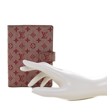 LOUIS VUITTON Mini Lin Small Ring Agenda Cover Cherry