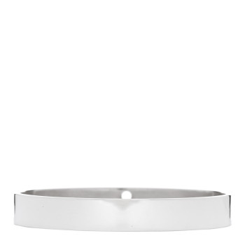 TIFFANY Sterling Silver Diamond Narrow Locks Bangle Bracelet
