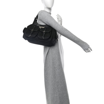CHRISTIAN DIOR Monogram Pocket Satchel Black
