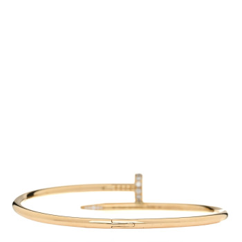 CARTIER 18K Yellow Gold Diamond Juste Un Clou Bracelet 20