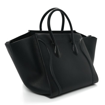 CELINE Grained Calfskin Medium Phantom Luggage Black