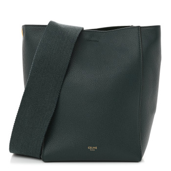 CELINE Soft Grained Calfskin Small Sangle Bucket Bag Amazone