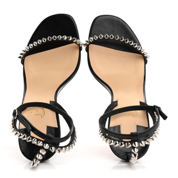 CHRISTIAN LOUBOUTIN Kid Spiked So Me 100 Sandals 36 Black