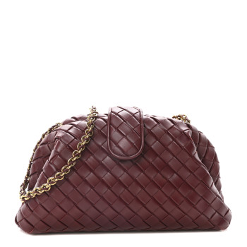 BOTTEGA VENETA Nappa Intrecciato Teen The Lauren 1980 Clutch With Chain Barolo