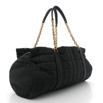 SAINT LAURENT Nylon Discovery Satchel Black