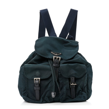PRADA Nylon Vela Small Backpack Green