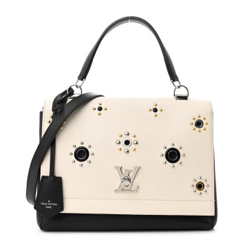 LOUIS VUITTON Calfskin Mechanical Flowers Lockme II Black White LOUIS VUITTON Calfskin Mechanical Flowers Lockme II Black White