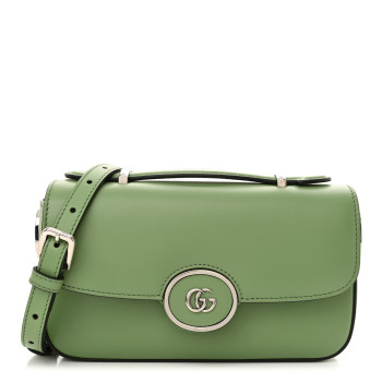 GUCCI Calfskin Petite GG Mini Shoulder Bag Light Green