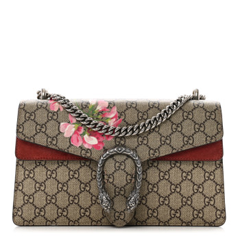 GUCCI GG Supreme Monogram Blooms Small Dionysus Shoulder Bag Beige Multicolor Dry Rose