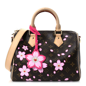 LOUIS VUITTON LV X TM Monogram Cherry Blossom Speedy Bandouliere 25 Sakura Brown