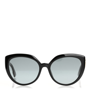 CHRISTIAN DIOR Acetate DDiorF Cat Eye Sunglasses Black