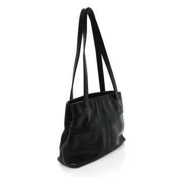 CHANEL Lambskin CC Shoulder Bag Black