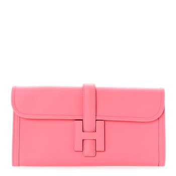HERMES Evercolor Jige Elan 29 Clutch Rose Azalee