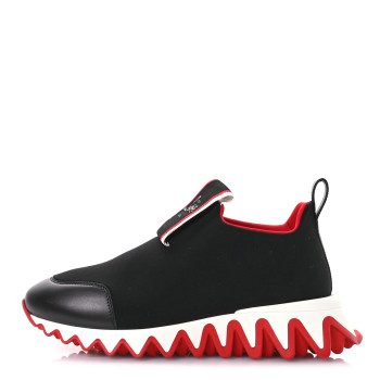 CHRISTIAN LOUBOUTIN Neoprene Tiketa Flat Sneakers 39 Black