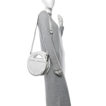 TELFAR Vegan Leather Major Circle Bag White