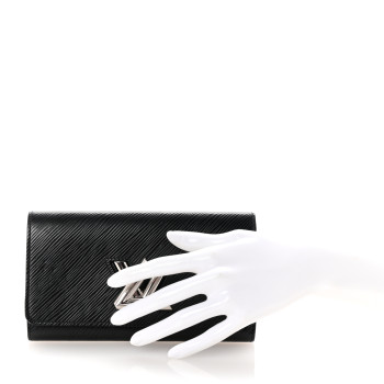 LOUIS VUITTON Epi Twist Wallet Black