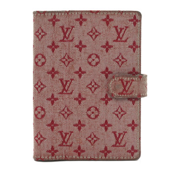 LOUIS VUITTON Mini Lin Small Ring Agenda Cover Cherry