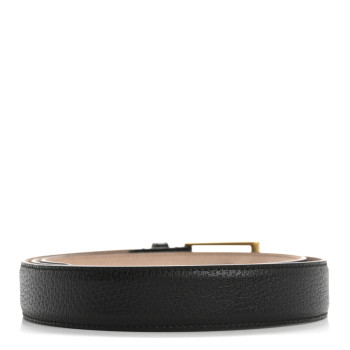 GUCCI Textured Dollar Calfskin 30mm Belt 110 44 Black