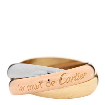 CARTIER 18K Pink Yellow White Gold Classic Les Must De Cartier Trinity Ring 51 5.75