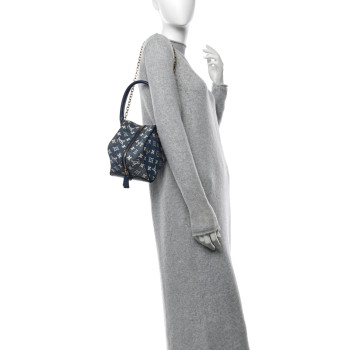 LOUIS VUITTON Monogram Jacquard Denim Square Bag Bleu