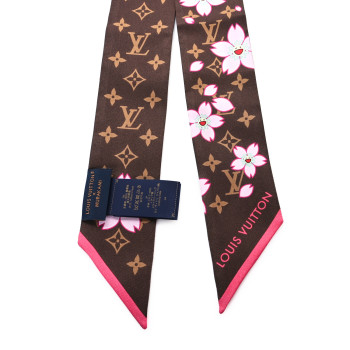 LOUIS VUITTON LV X TM Silk Monogram Cherry Blossom BB Bandeau Tan