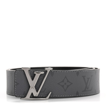 LOUIS VUITTON Reverse Monogram Eclipse 40mm LV Initiales Reversible Belt  90 36