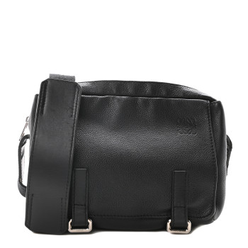 LOEWE Soft Grained Calfskin XS Military Messenger Bag Black LOEWE Soft Grained Calfskin XS Military Messenger Bag Black