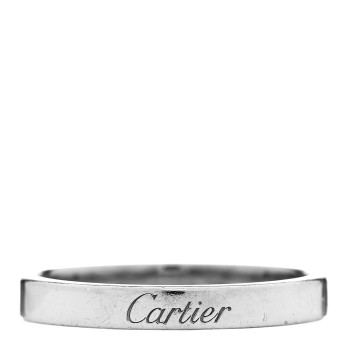 CARTIER Platinum 3mm C De Cartier Wedding Band Ring 61 9.5