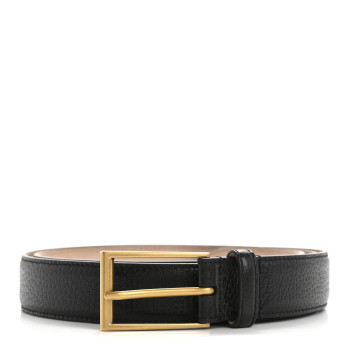 GUCCI Textured Dollar Calfskin 30mm Belt 110 44 Black