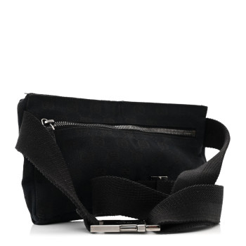 GUCCI GG Monogram Double Pocket Belt Bag Black