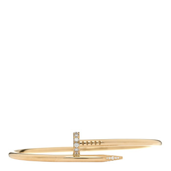 CARTIER 18K Yellow Gold Diamond Juste Un Clou Bracelet 20