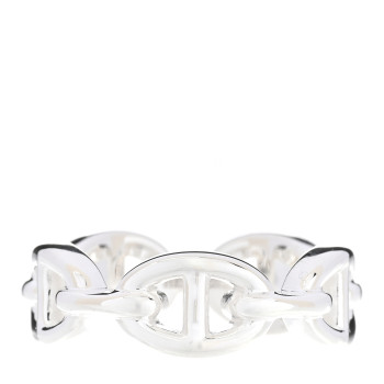 HERMES Sterling Silver PM Chaine d'Ancre Enchainee Band Ring 52 6