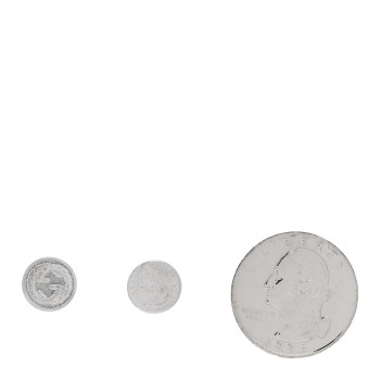 GUCCI Sterling Silver Round Interlocking G Bee Stud Earrings