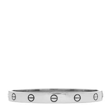 CARTIER 18K White Gold LOVE Bracelet 17