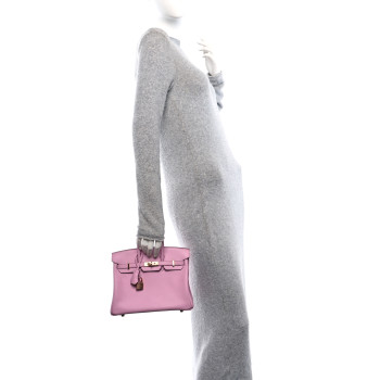 HERMES Swift Birkin 25 Mauve Sylvestre