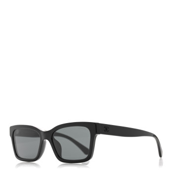 CHANEL Acetate Square Sunglasses 5417-A Black