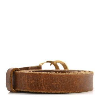 GUCCI Faded Calfskin Double G 20mm Belt 80 32 Cuir