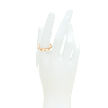 TIFFANY 18K Rose Gold Diamond Atlas Pierced Ring 59 8.75