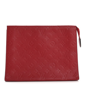 LOUIS VUITTON Empreinte Monogram Toiletry Pouch 26 Scarlet