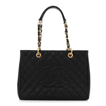 CHANEL Caviar Quilted Grand Shopping Tote GST Black