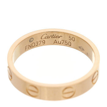 CARTIER 18K Yellow Gold 3.5mm LOVE Wedding Band Ring 50 5.25