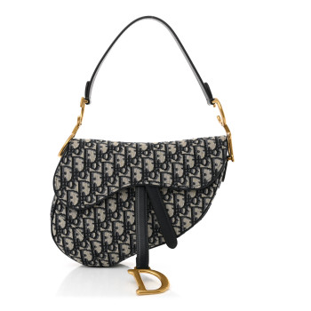 CHRISTIAN DIOR Oblique Saddle Bag Blue