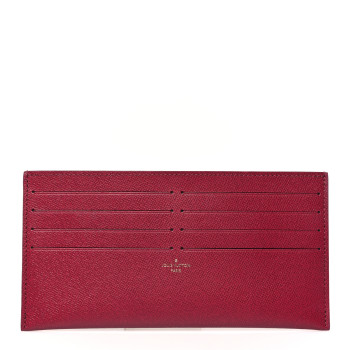 LOUIS VUITTON Calfskin Pochette Felicie Card Holder Insert Fuchsia
