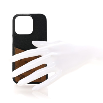 LOUIS VUITTON Reverse Monogram Pallas iPhone 14 Pro Bumper Black