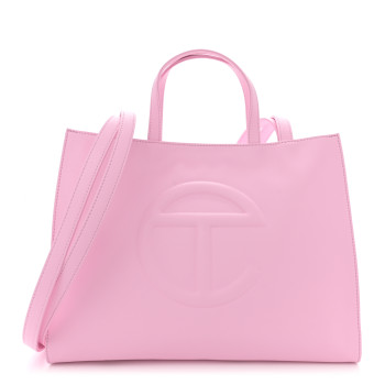 TELFAR Vegan Leather Medium Shopping Bag Bubblegum
